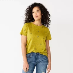 Women's Tall Sonoma Goods For Life® Essential Crewneck Tee 71 Women's Tall Sonoma Goods For Life® Essential Crewneck Tee -Sonoma Clothing Store 5686288 Yellow Green Floral