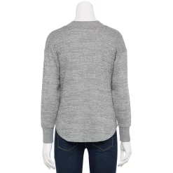 Petite Sonoma Goods For Life® Mockneck Waffle Top -Sonoma Clothing Store 5686604 ALT