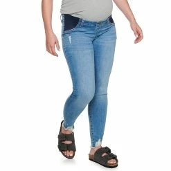 Maternity Sonoma Goods For Life® Side Panel Belly Band Jeggings -Sonoma Clothing Store 5812471 Medium Wash