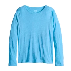 Women's Sonoma Goods For Life® Adaptive & Easy Dressing Everyday Long Sleeve Top -Sonoma Clothing Store 5816132 Light Blue