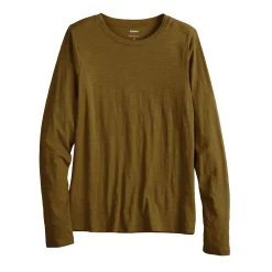 Women's Sonoma Goods For Life® Adaptive & Easy Dressing Everyday Long Sleeve Top -Sonoma Clothing Store 5816132 Olive