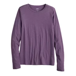 Women's Sonoma Goods For Life® Adaptive & Easy Dressing Everyday Long Sleeve Top -Sonoma Clothing Store 5816132 Purple