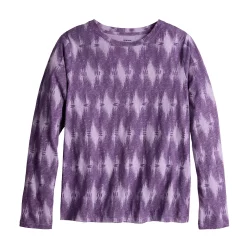 Women's Sonoma Goods For Life® Adaptive & Easy Dressing Everyday Long Sleeve Top -Sonoma Clothing Store 5816132 Purple Geo