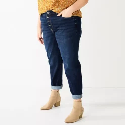 Plus Size Sonoma Goods For Life® Rolled Hem Crop Jeans 7 Plus Size Sonoma Goods For Life® Rolled Hem Crop Jeans -Sonoma Clothing Store 5850969 Dark Wash