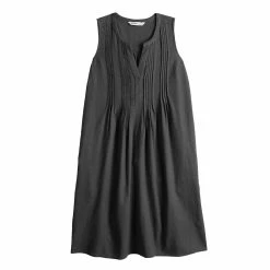 Women's Sonoma Goods For Life® Sleeveless Pintuck Tank Dress -Sonoma Clothing Store 5903884 Black