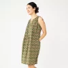 Women's Sonoma Goods For Life® Sleeveless Pintuck Tank Dress -Sonoma Clothing Store 5903884 Olive Geo