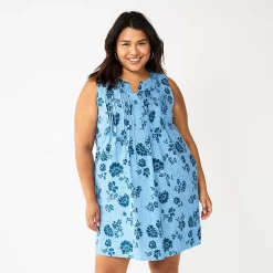 Plus Size Sonoma Goods For Life® Sleeveless Pintuck Tank Dress