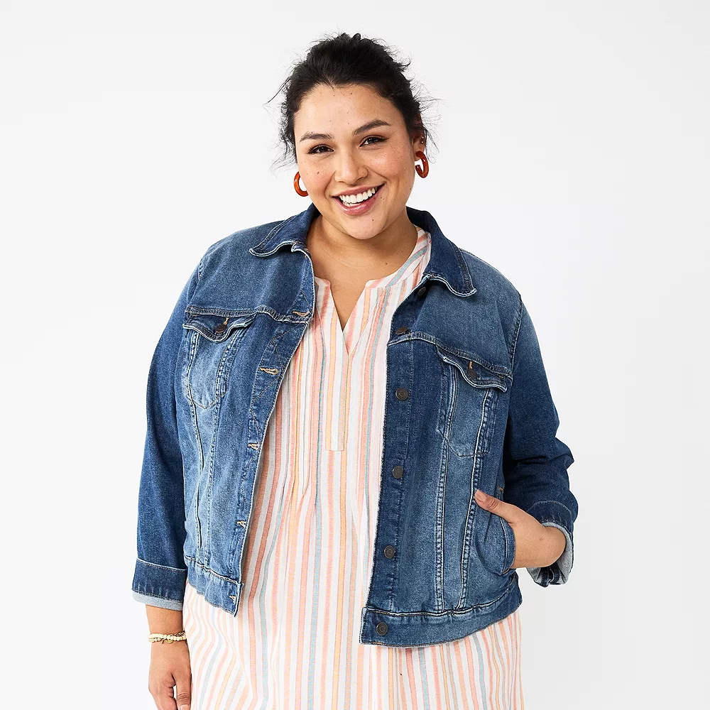 Plus Size Sonoma Goods For Life® Premium Denim Jacket 5 Plus Size Sonoma Goods For Life® Premium Denim Jacket - Image 3