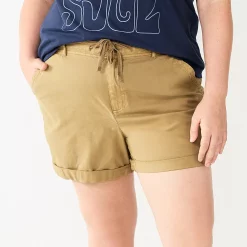 Plus Size Sonoma Goods For Life® Utility Shorts -Sonoma Clothing Store 5926948 Khaki