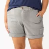 Plus Size Sonoma Goods For Life® Comfort Waist Utility Bermuda Shorts -Sonoma Clothing Store 5927089 Light Gray