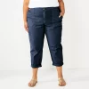Plus Size Sonoma Goods For Life® Cargo Utility Capri Pants -Sonoma Clothing Store 5927176 Navy