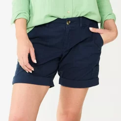 Petite Sonoma Goods For Life® Utility Bermuda Shorts -Sonoma Clothing Store 5927882 Navy