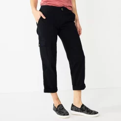Women's Sonoma Goods For Life® Cargo Utility Capri Pants -Sonoma Clothing Store 5928818 Black