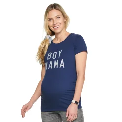 Maternity Sonoma Goods For Life® Fitted Crewneck Graphic Tee -Sonoma Clothing Store 6120299 Boy Mama Graphic