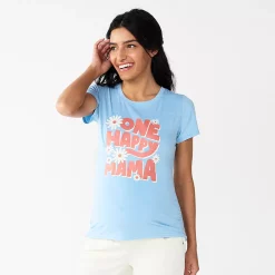Maternity Sonoma Goods For Life® Fitted Crewneck Graphic Tee -Sonoma Clothing Store 6120299 One Happy Mama