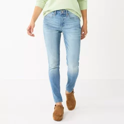 Women's Sonoma Goods For Life® Curvy High-Waisted Skinny Jeans -Sonoma Clothing Store 6120421 Super Light Wash