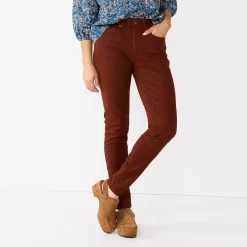 Women's Sonoma Goods For Life® Curvy High-Waisted Skinny Jeans -Sonoma Clothing Store 6120421 Velvet Wine