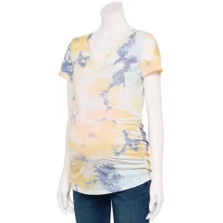 Maternity Sonoma Goods For Life® Essential V-Neck Tee -Sonoma Clothing Store 6120474 Neutral Tie Dye