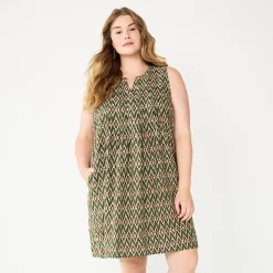 Plus Size Sonoma Goods For Life® Sleeveless Pintuck Tank Dress